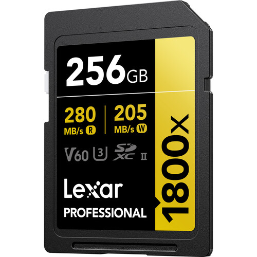 Lexar 256GB Professional 1800x UHS-II SD - 5